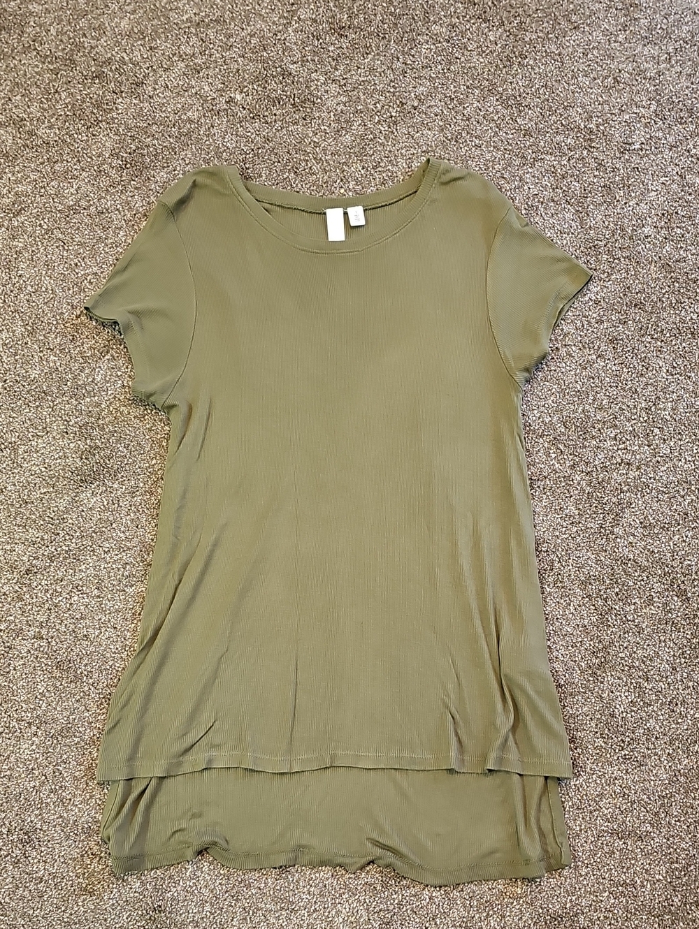 bp Olive Green Short Sleeve Top